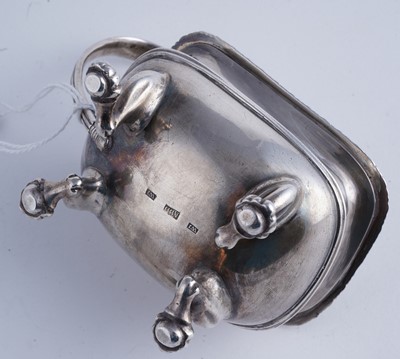 Lot 55 - A Scottish provincial silver mustard pot; and a silver Fiddle pattern spoon