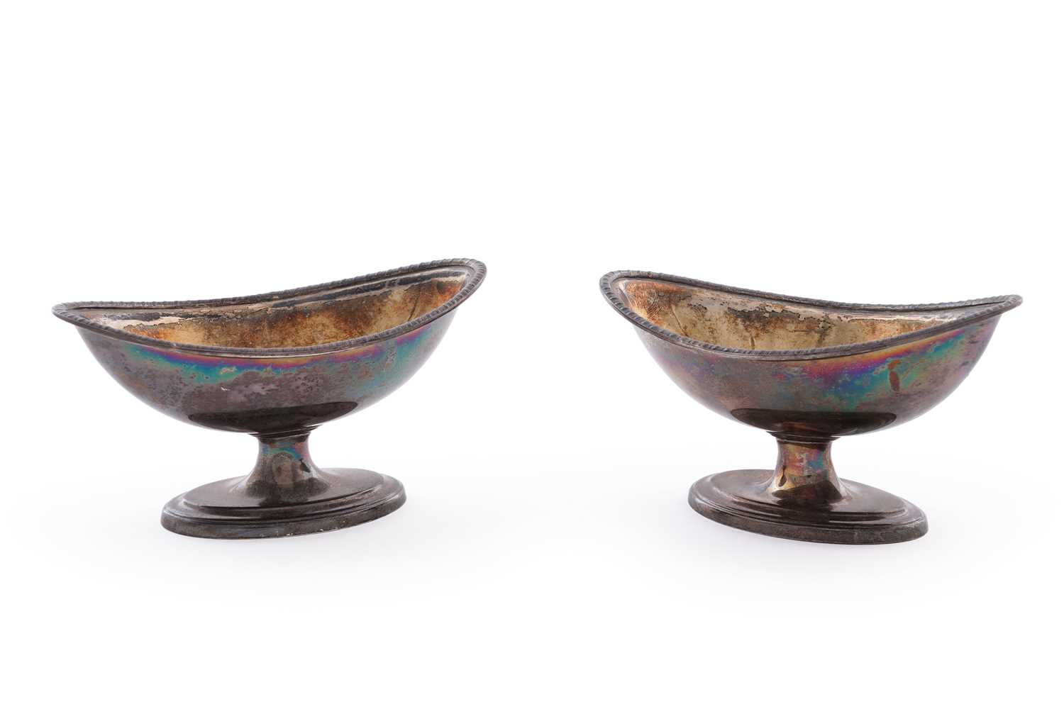 Lot 112 - A pair of George III silver salts