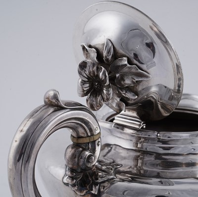 Lot 85 - A William IV silver three piece tea service