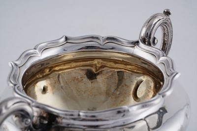 Lot 85 - A William IV silver three piece tea service