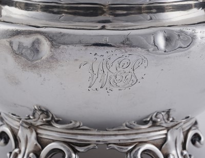 Lot 85 - A William IV silver three piece tea service