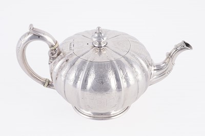 Lot 49 - An early Victorian silver teapot