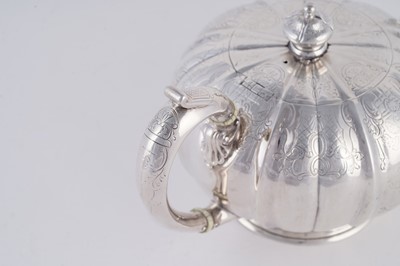 Lot 49 - An early Victorian silver teapot