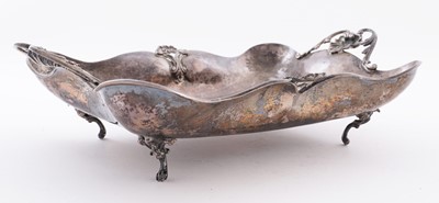 Lot 30 - A 20th Century Middle Eastern silver two handled dish