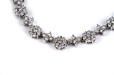 Lot 540 - A diamond line necklace