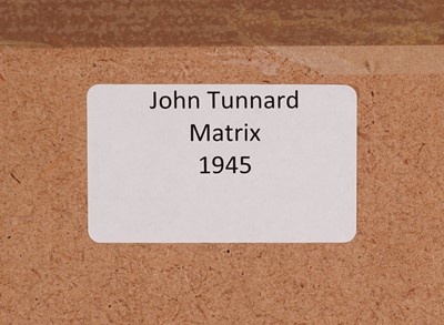 Lot 508 - John Tunnard - Matrix | watercolour over black chalk highlighted with scratching out