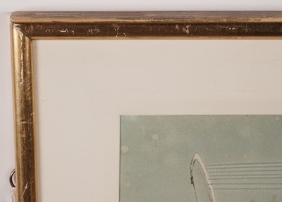 Lot 508 - John Tunnard - Matrix | watercolour over black chalk highlighted with scratching out