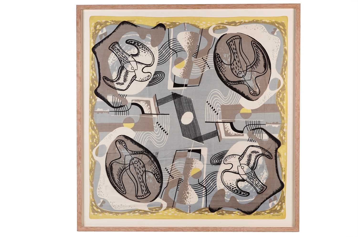 Lot 553 - After John Tunnard - Birds and Stones (dark grey and light blue) | seriograph