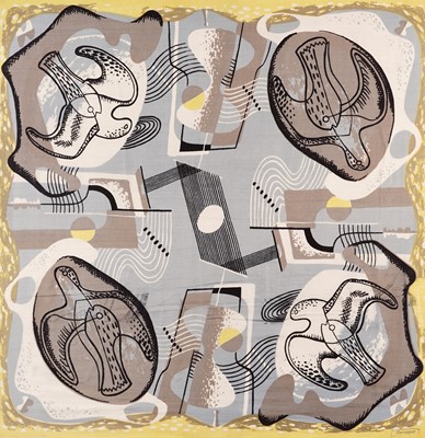 Lot 553 - After John Tunnard - Birds and Stones (dark grey and light blue) | seriograph