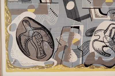 Lot 553 - After John Tunnard - Birds and Stones (dark grey and light blue) | seriograph