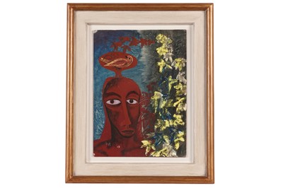 Lot 526 - John Tunnard - Untitled "Head with Bird" | gouache