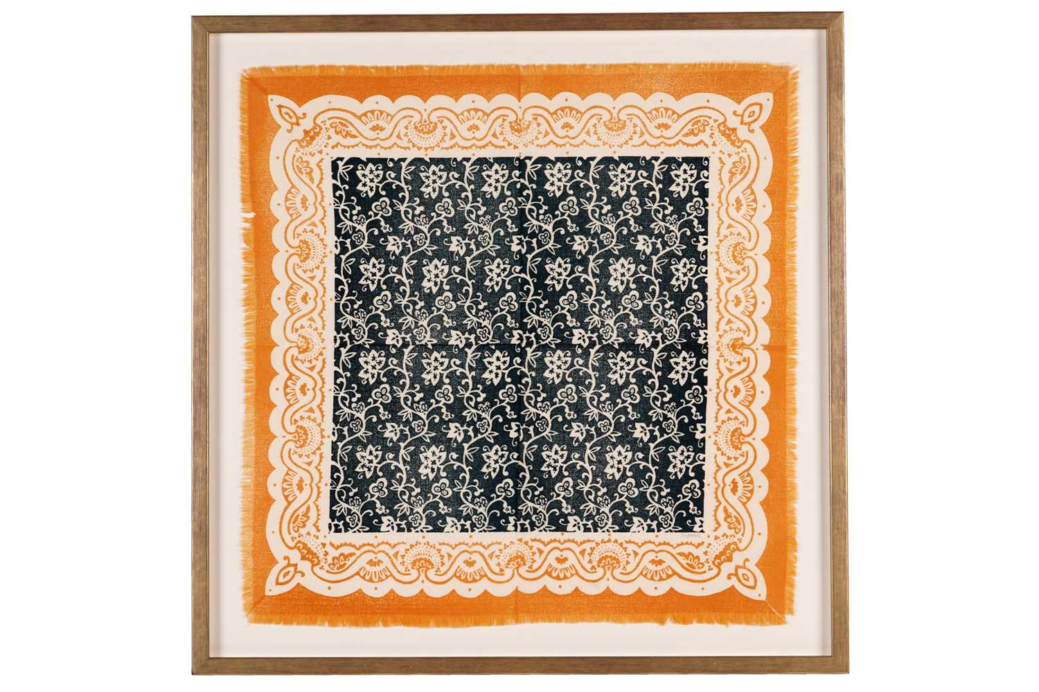 Lot 554 - John Tunnard - Imprint scarf | hand blocked on wool