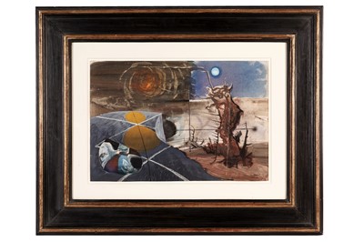 Lot 533 - John Tunnard - Blue Moon | gouache, pencil and charcoal