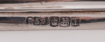 Lot 5 - A pair of George V silver candlesticks