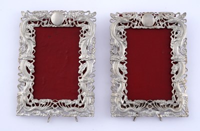 Lot 36 - A pair of late 19th Century Chinese silver photograph frames