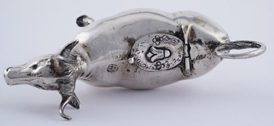 Lot 1 - A continental silver cow creamer