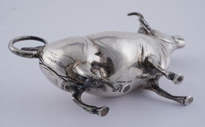 Lot 1 - A continental silver cow creamer