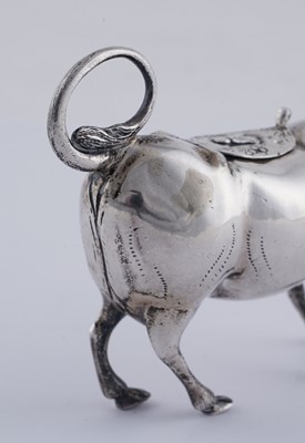 Lot 1 - A continental silver cow creamer