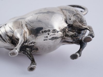 Lot 1 - A continental silver cow creamer
