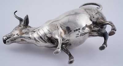 Lot 1 - A continental silver cow creamer