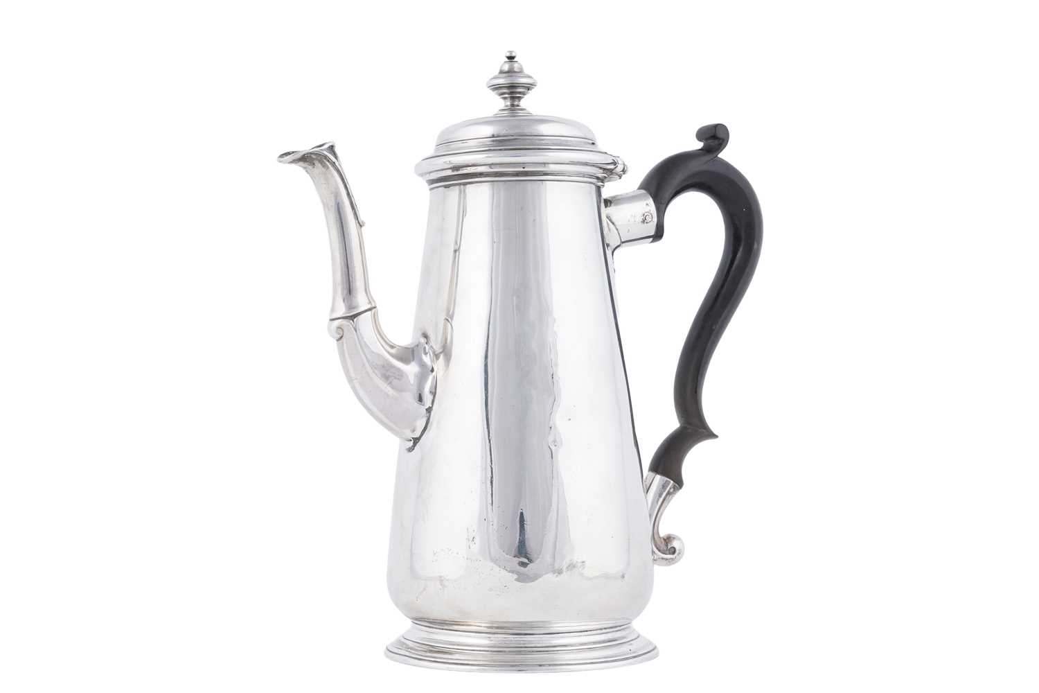 Lot 82 - A George II silver coffee pot