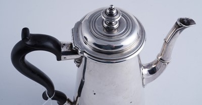 Lot 82 - A George II silver coffee pot
