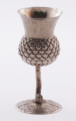 Lot 100 - A late Victorian Scottish silver tot cup