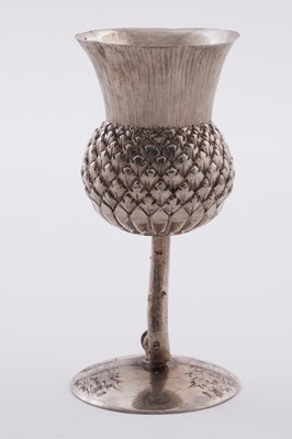 Lot 100 - A late Victorian Scottish silver tot cup