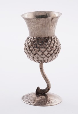 Lot 100 - A late Victorian Scottish silver tot cup