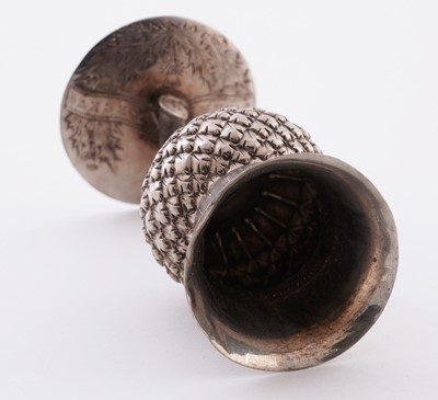 Lot 100 - A late Victorian Scottish silver tot cup