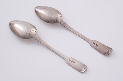 Lot 102 - A pair of Scottish provincial silver teaspoons