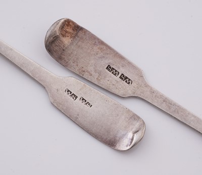 Lot 102 - A pair of Scottish provincial silver teaspoons