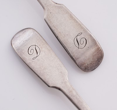Lot 102 - A pair of Scottish provincial silver teaspoons