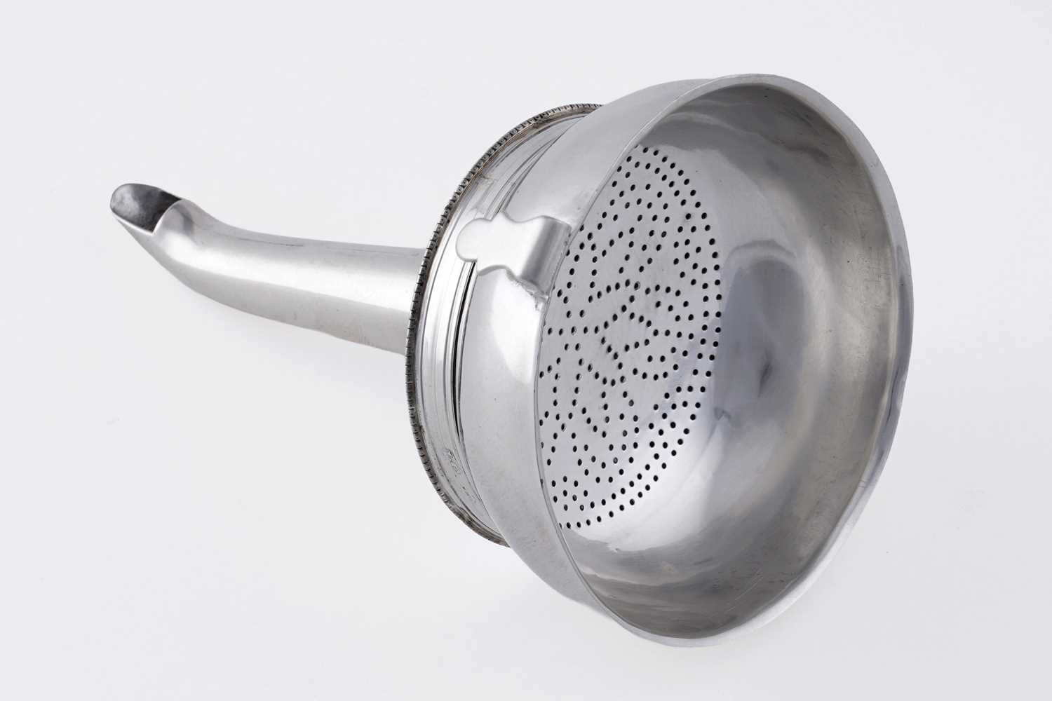Lot 68 - A George III silver wine funnel