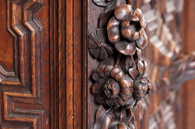 Lot 1063 - A 19th Century Northern European carved oak cabinet
