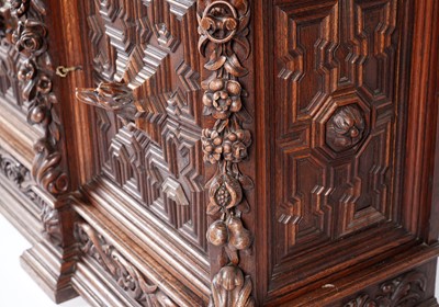 Lot 1063 - A 19th Century Northern European carved oak cabinet