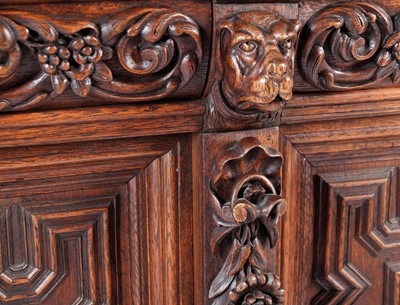 Lot 1063 - A 19th Century Northern European carved oak cabinet