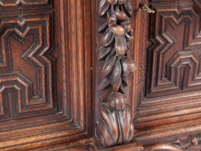 Lot 1063 - A 19th Century Northern European carved oak cabinet