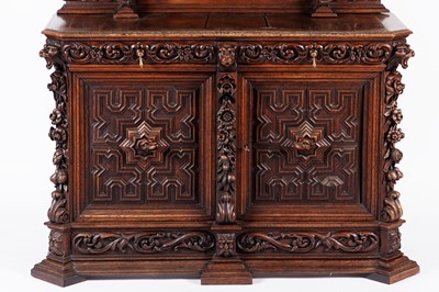Lot 1063 - A 19th Century Northern European carved oak cabinet