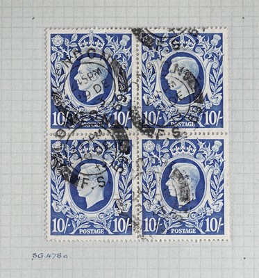 Lot 377 - Great Britain: GVI 1939-48 block 10/- and others