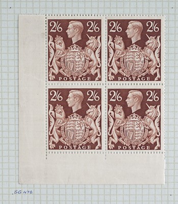 Lot 377 - Great Britain: GVI 1939-48 block 10/- and others