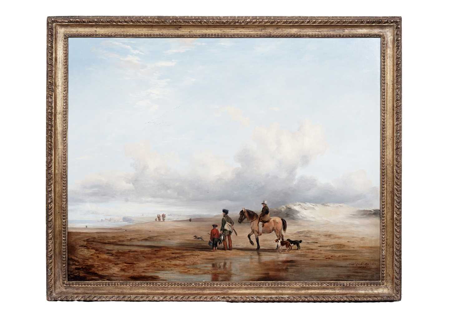 Lot 223 - Frederick Richard Lee - A Distant View of Dunbar Castle | oil