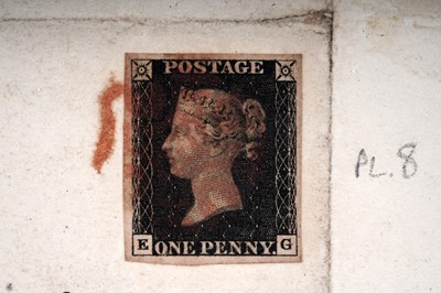 Lot 424 - Queen Victoria 1d. black 1840 on wrapper