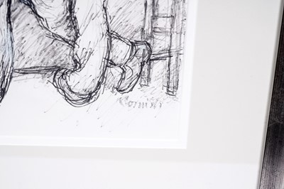Lot 282 - Norman Cornish - Five Men at Bar | Flo-Master pen