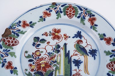 Lot 401 - Three Lambeth Delftware chargers