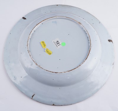 Lot 401 - Three Lambeth Delftware chargers