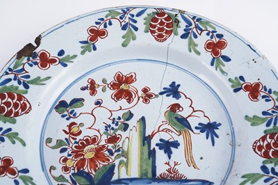 Lot 401 - Three Lambeth Delftware chargers