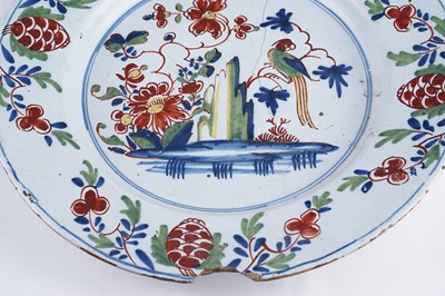 Lot 401 - Three Lambeth Delftware chargers