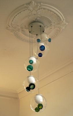 Lot 25 - Bocci Lighting: a Series 28 five pendant ‘Random’ chandelier