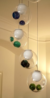 Lot 25 - Bocci Lighting: a Series 28 five pendant ‘Random’ chandelier